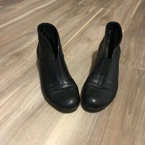 Rieker Ladies Black Leather Ankle Boots Size 38